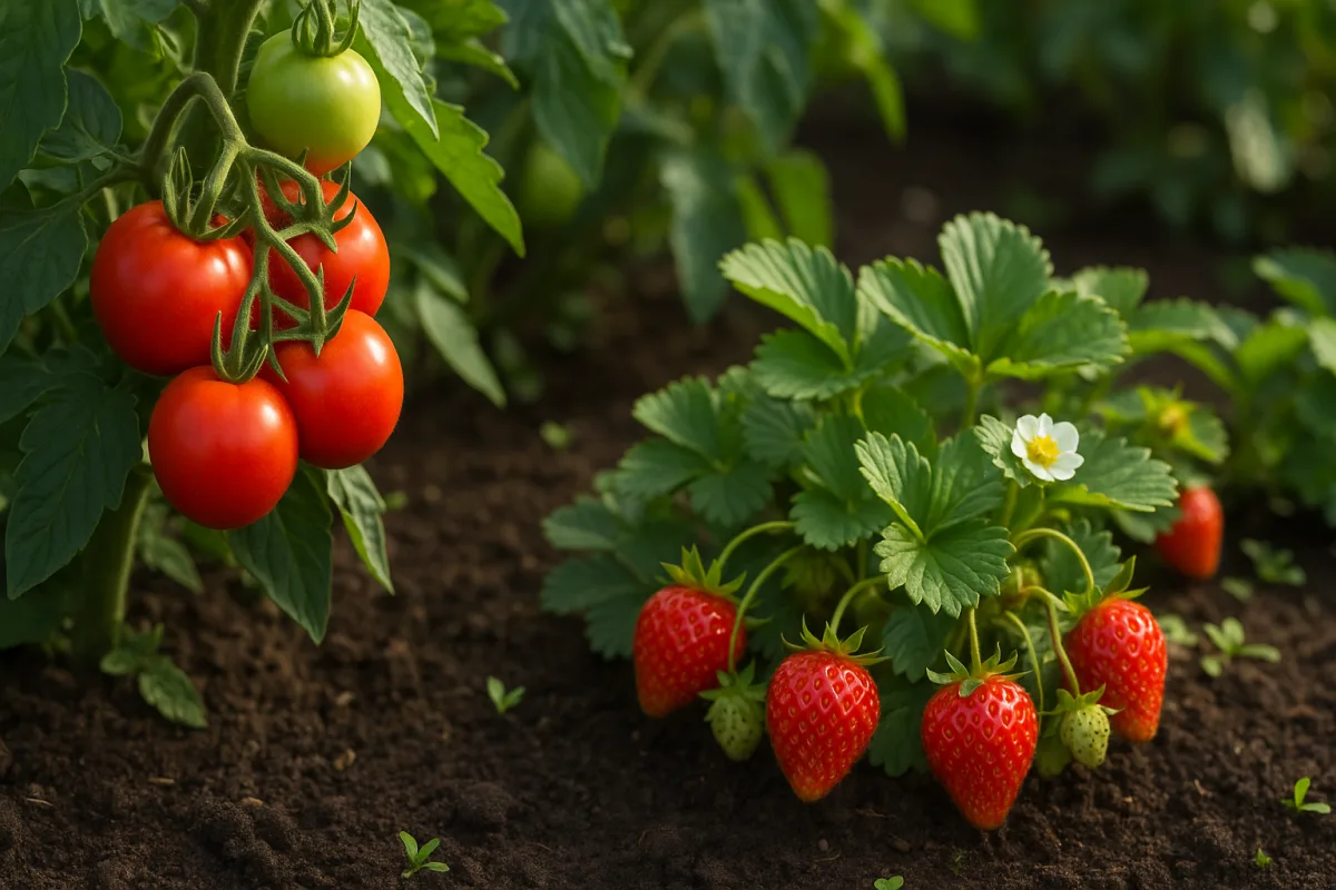 Cosa succede se pianti fragole vicino ai pomodori? L’interazione che pochi conoscono e può fare la differenza