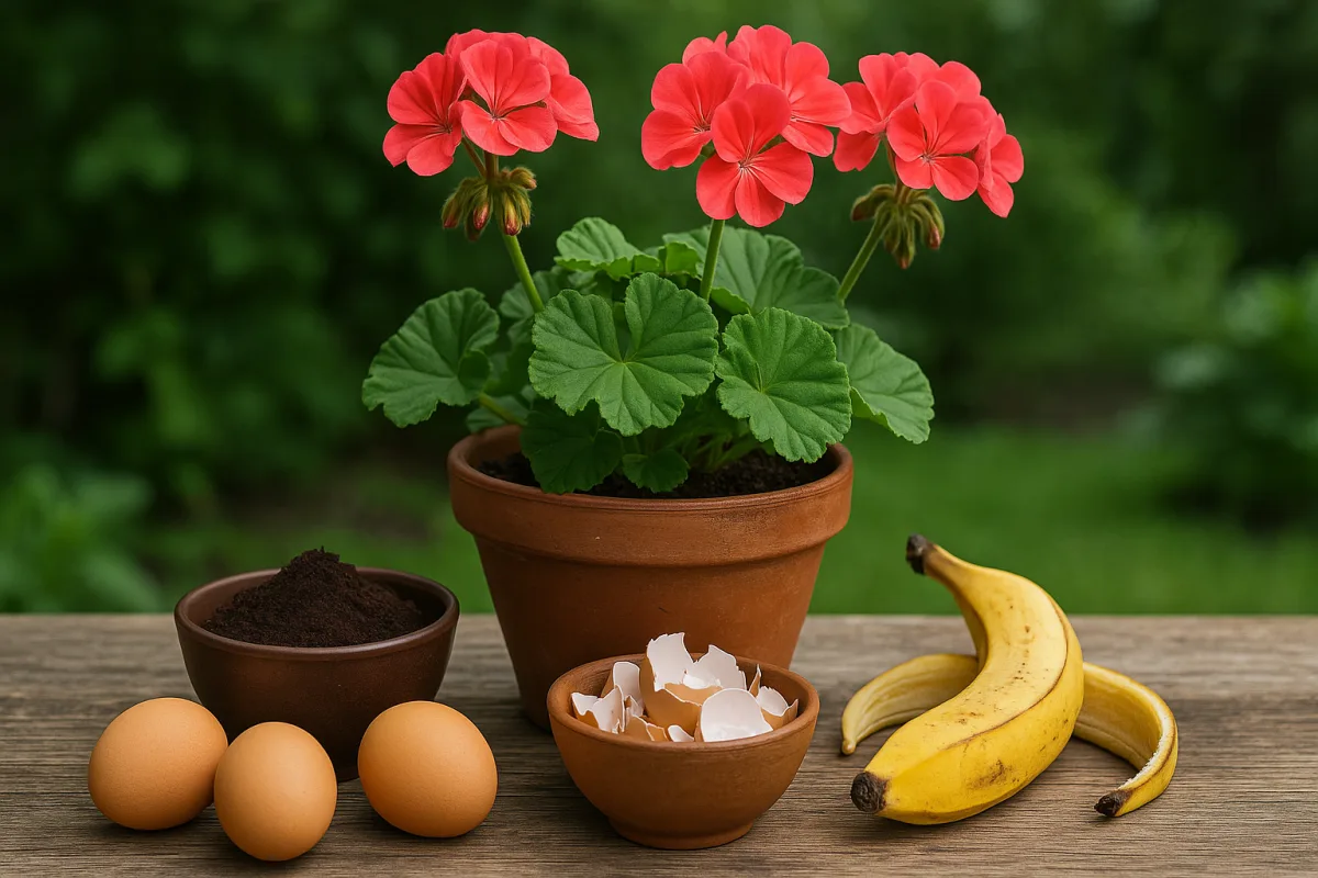 Concime naturale per gerani: come prepararlo con materiali che hai già in cucina