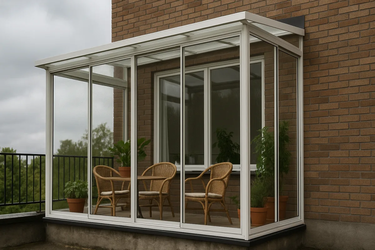 Verande e serre da balcone: come scegliere i materiali che resistono alle intemperie