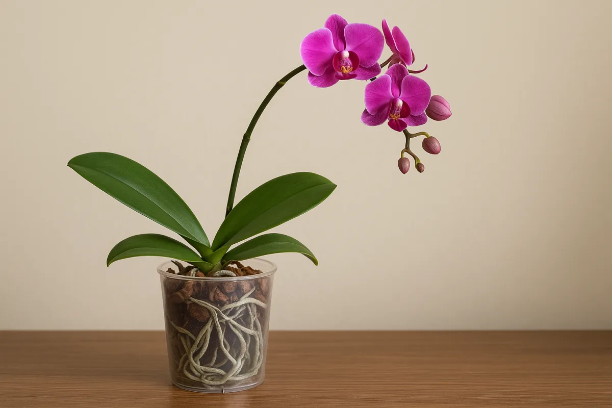Orchidee in vaso con radici argentate: cosa significano davvero