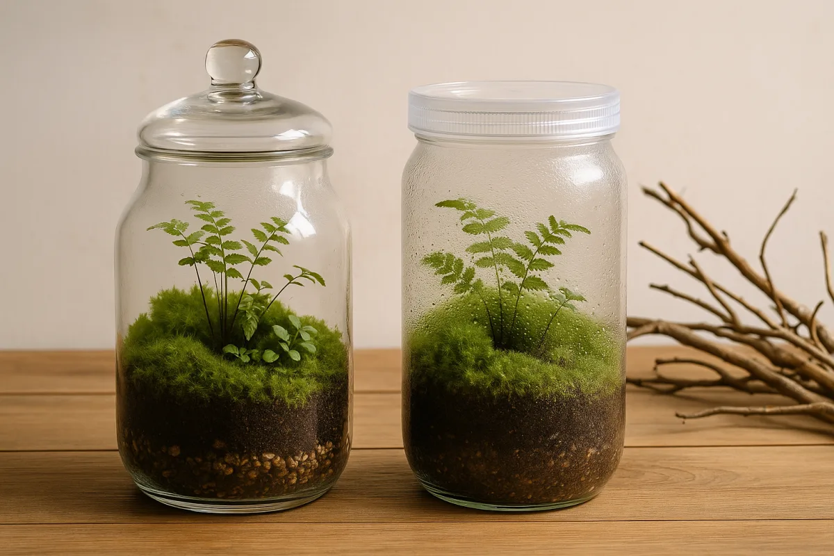 Vetro o plastica per un terrario chiuso fai da te: quale trattiene meglio il vapore