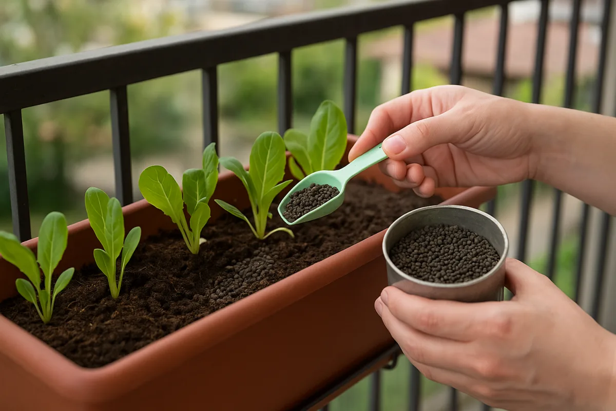 Concime organico in orto su balcone: le dosi ridotte che fanno la differenza