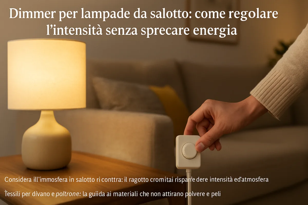 Dimmer per lampade da salotto: come regolare l'intensità senza sprecare energia