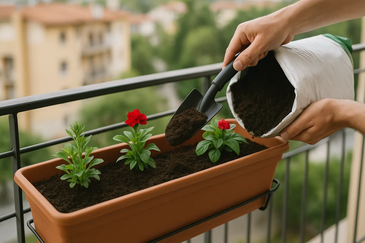 Quanta terra serve in una fioriera da balcone: la profondità che cambia la resa