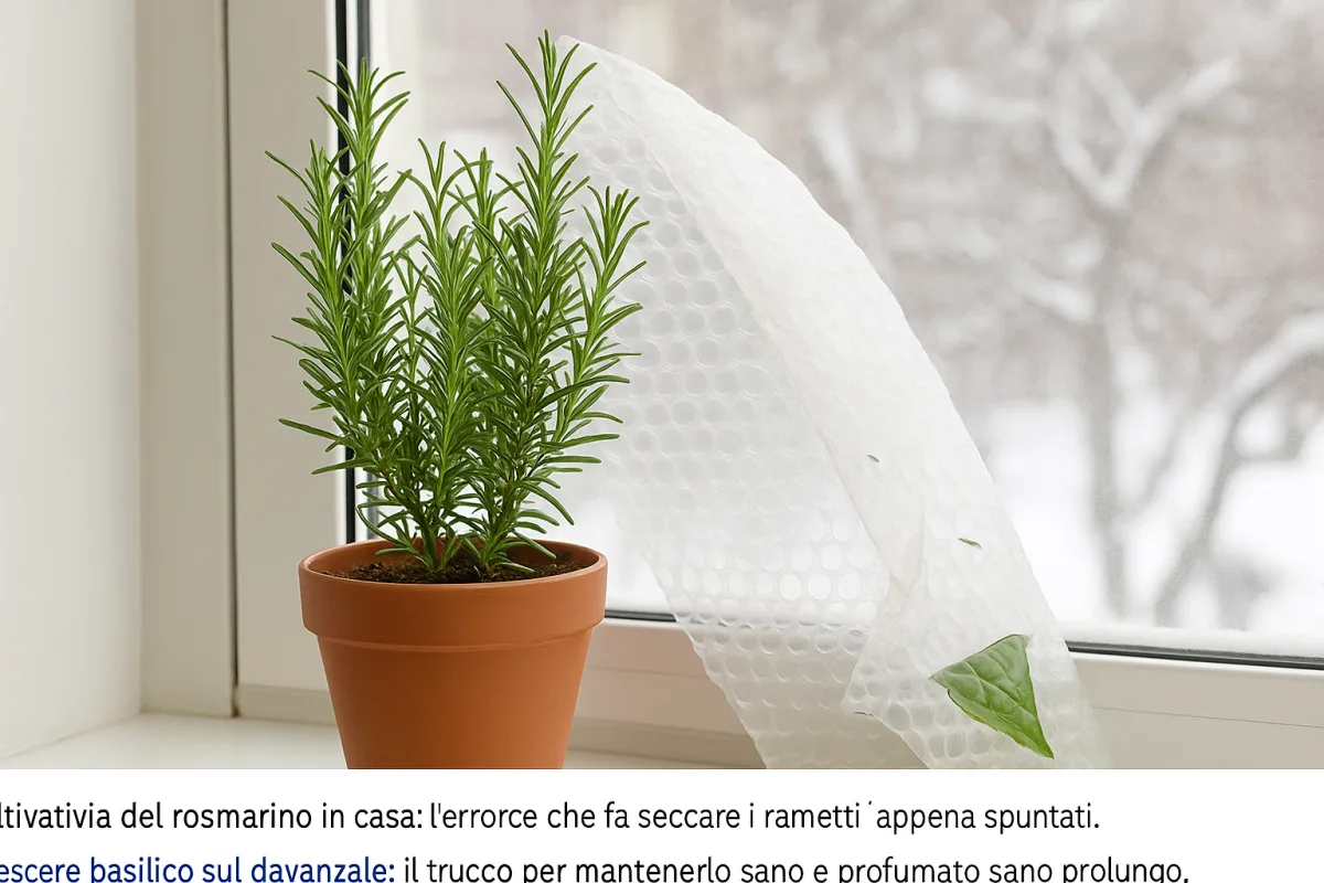 Rosmarino coltivato sul davanzale d'inverno: come proteggerlo senza spostarlo